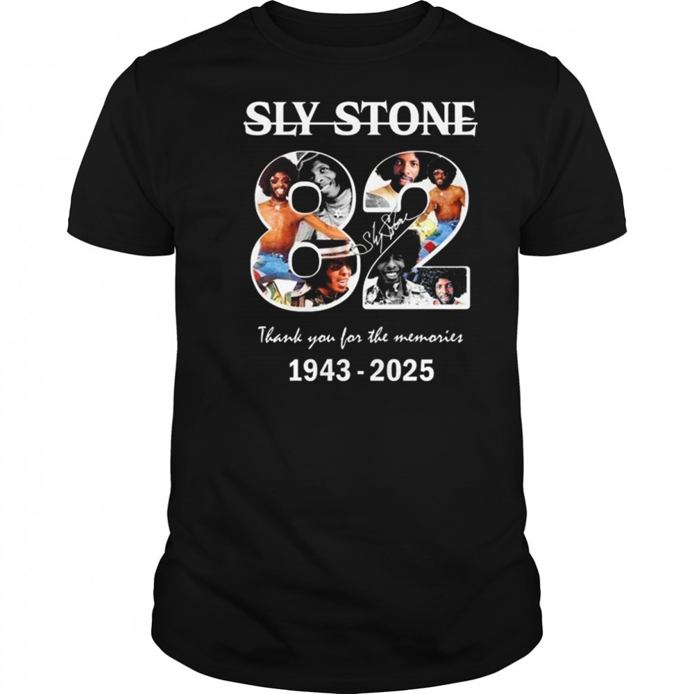Sly Stone 1943-2025 Thank You For The Memories Shirt