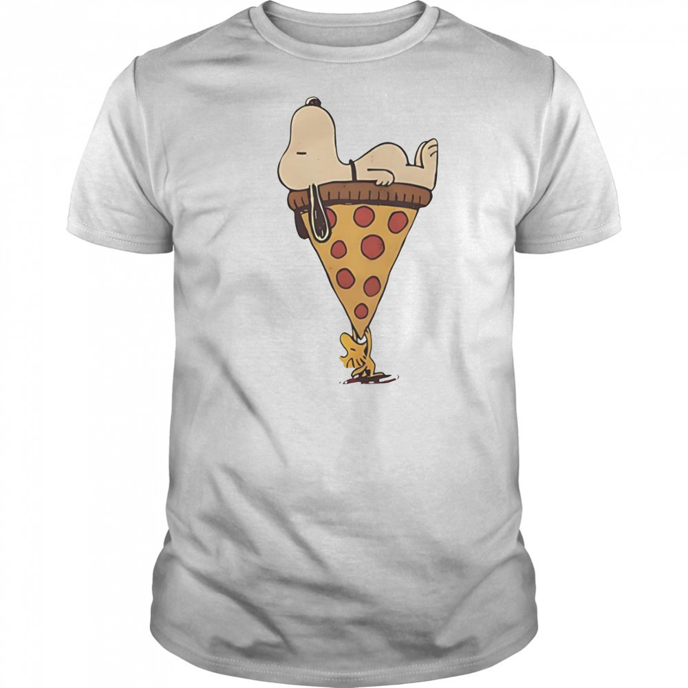 Snoopy And Woodstock And A Giant Slice Of Pizza T-Shirt