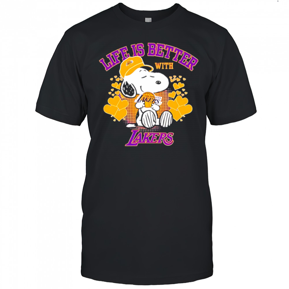 Snoopy Life is Better with Lakers shirt