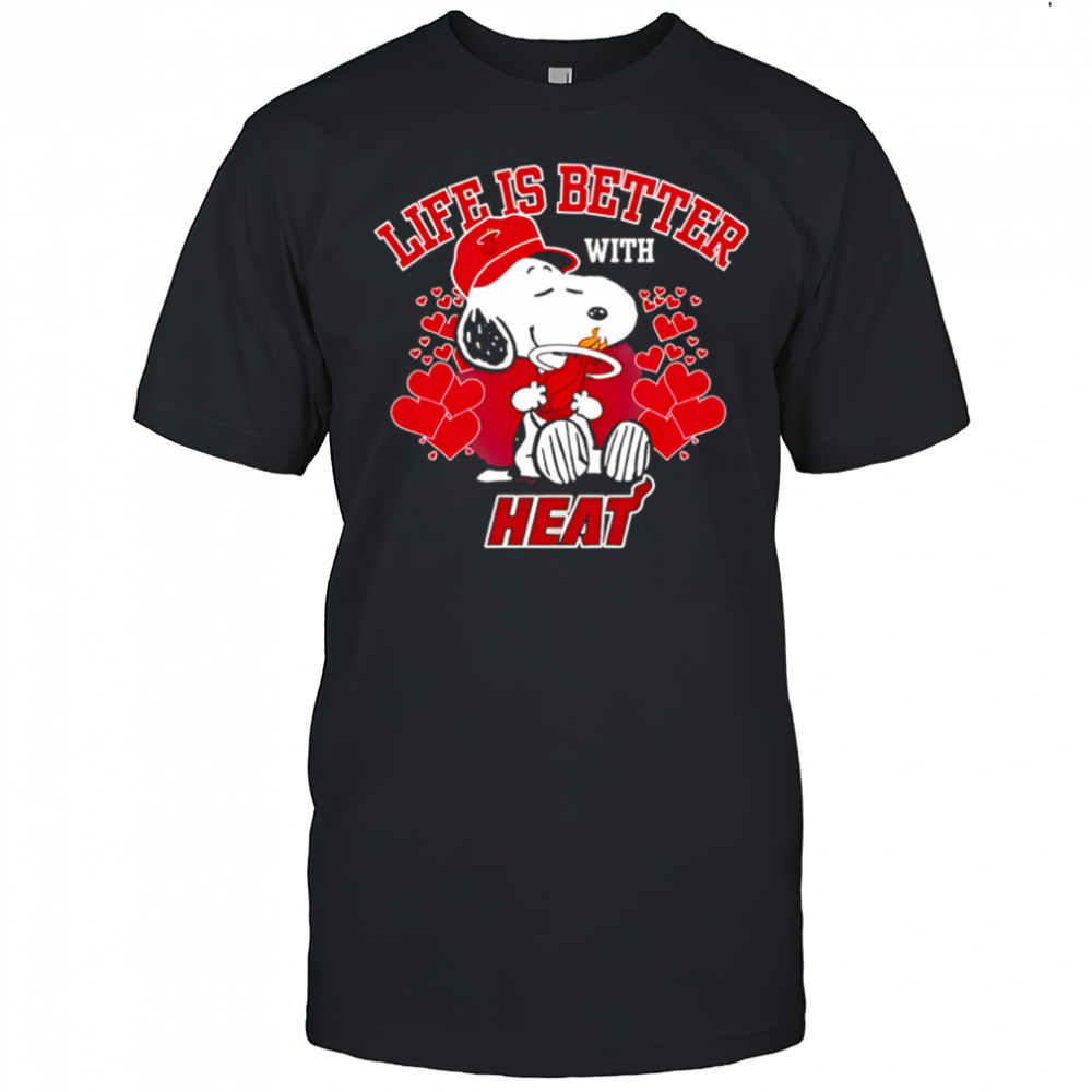 Snoopy Life is Better with Miami Heat shirt
