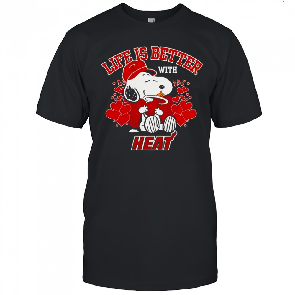 Snoopy Life Is Better With Miami Heat T-Shirt