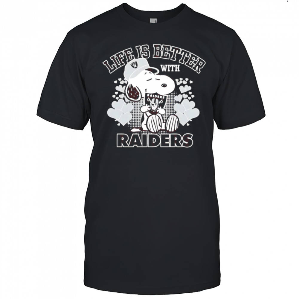 Snoopy Life is Better with Raiders shirt