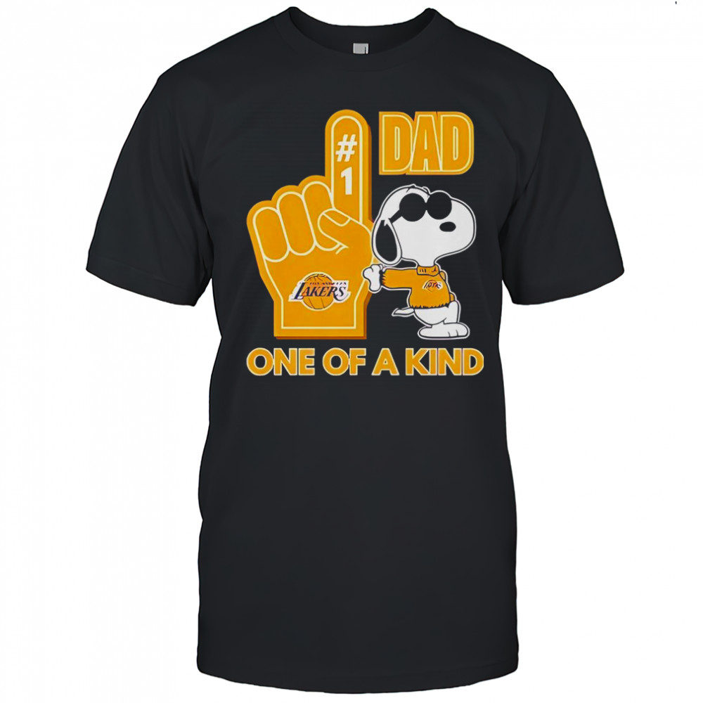 Snoopy Los Angeles Lakers #1 DAD One Of A Kind T-Shirt