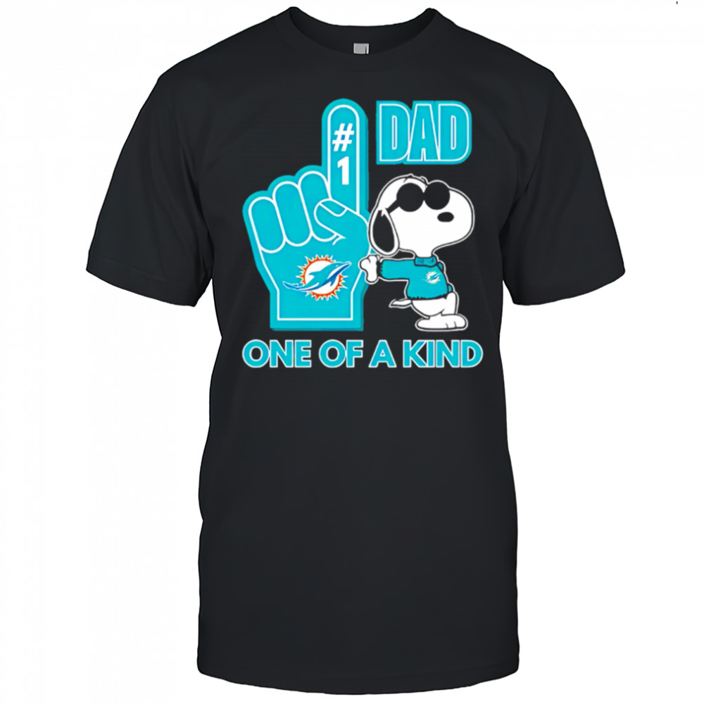 Snoopy Miami Dolphins #1 DAD One of A Kind shirt