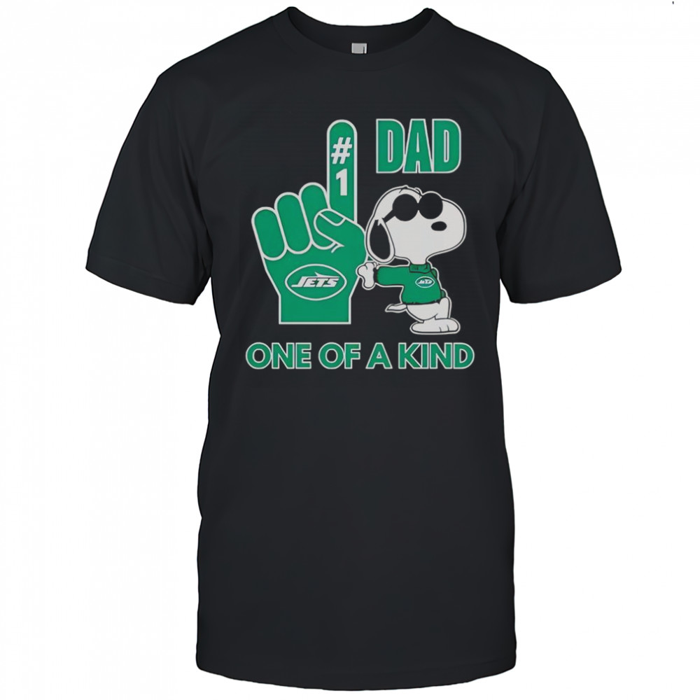 Snoopy New York Jets #1 DAD One Of A Kind T-Shirt