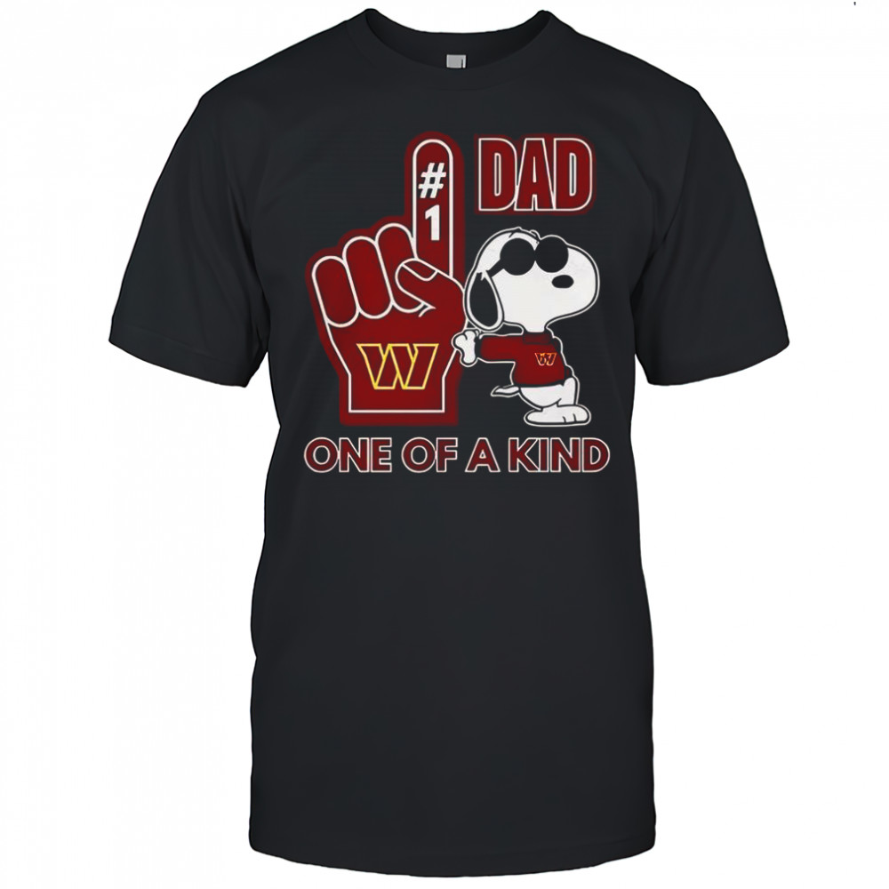 Snoopy Washington Commanders #1 DAD One Of A Kind T-Shirt