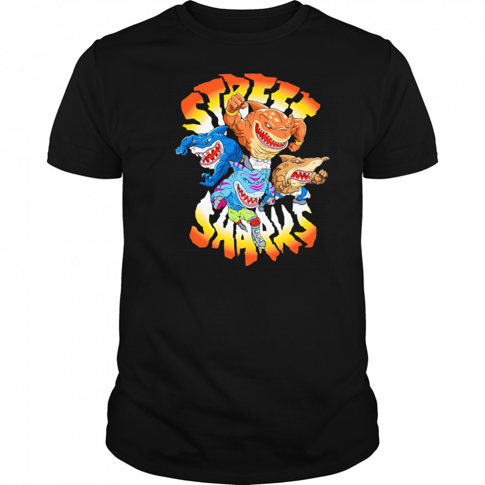 Street Sharks warriors graphic cute shirt