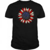 Sunflower American Flag USA 4th Of July Women Men Girls shirt