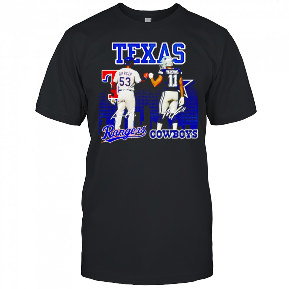 Texas rangers and Dallas Cowboys star power shirt