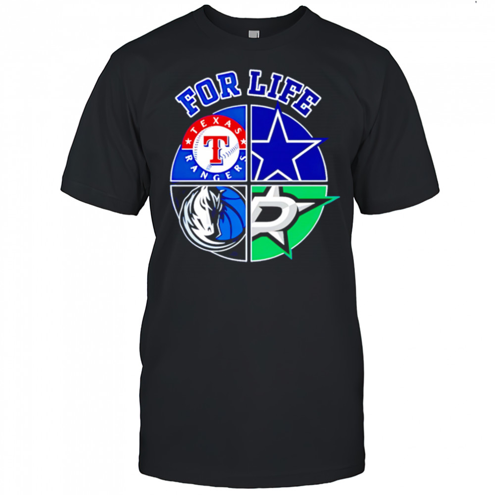 Texas rangers Cowboys stars and mavericks for life shirt