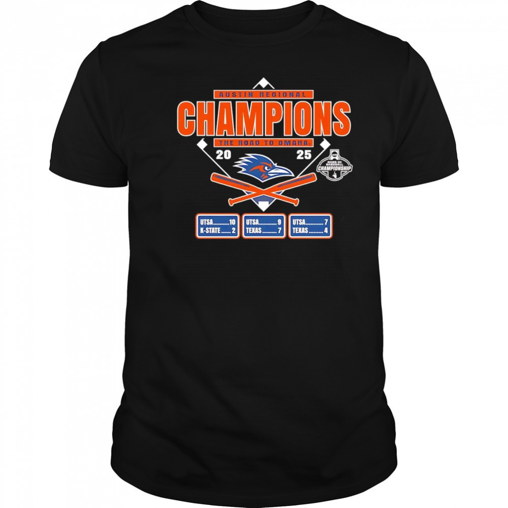 Texas San Antonio Baseball 2025 Austin Regional Champions shirt