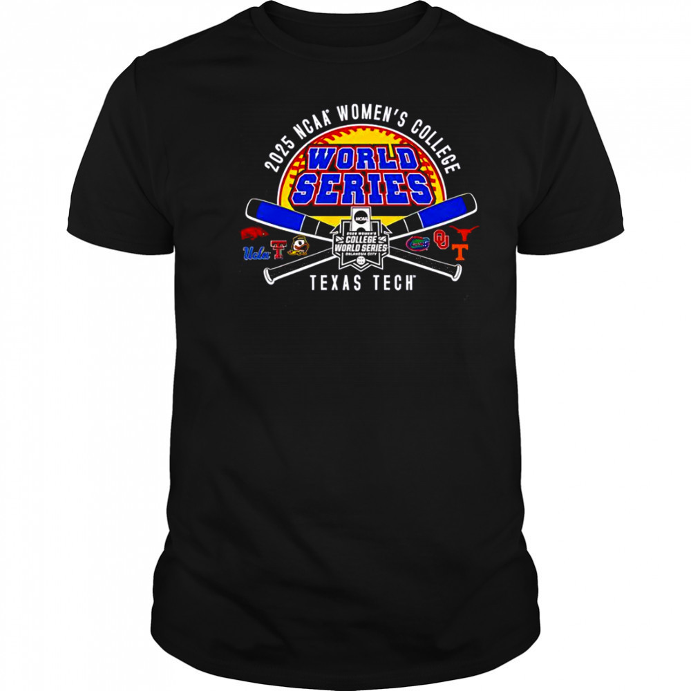 Texas Tech 2025 Softball College World Series Cross Bats T-Shirt