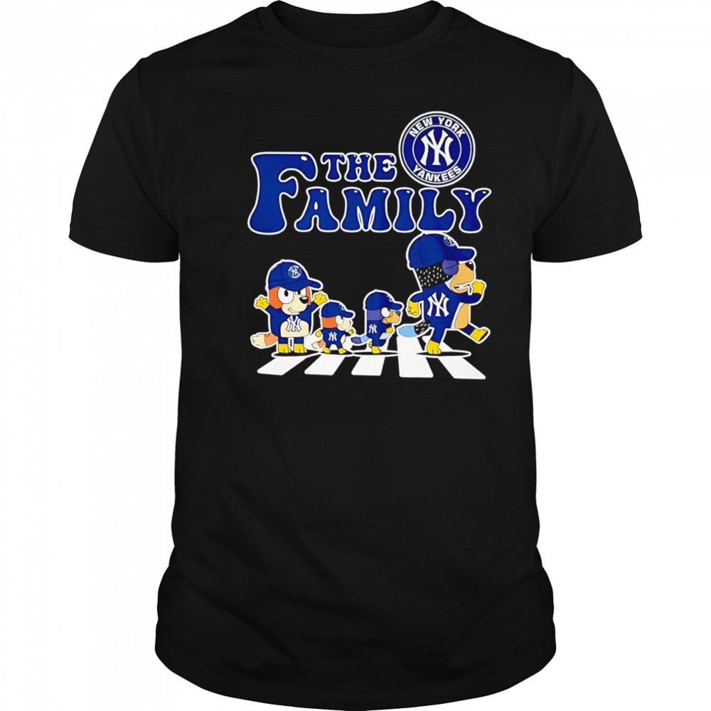 The Family Bluey vs New York Yankees MLB Baseball Abbey Road shirt