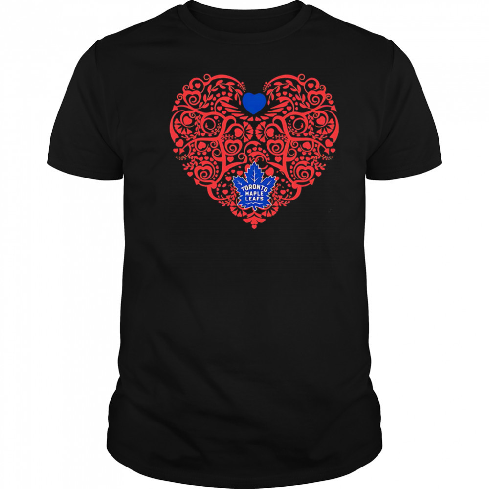 Toronto Maple Leafs Floral Pattern Heart logo shirt