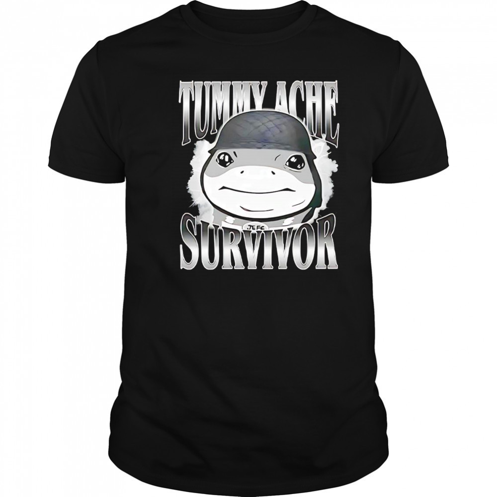 Tummy Ache Survivor Jeff the Land Shark Helmet Meme shirt