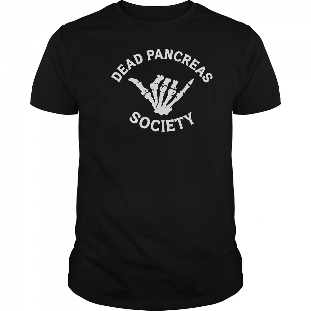 Type 1 Diabetes Awareness Dead Pancreas Society Skeleton Hand Halloween T-Shirt