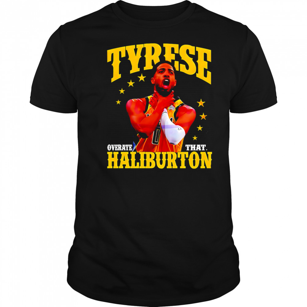 Tyrese Haliburton Choke Pose 2025 Playoffs Indiana Pacers shirt