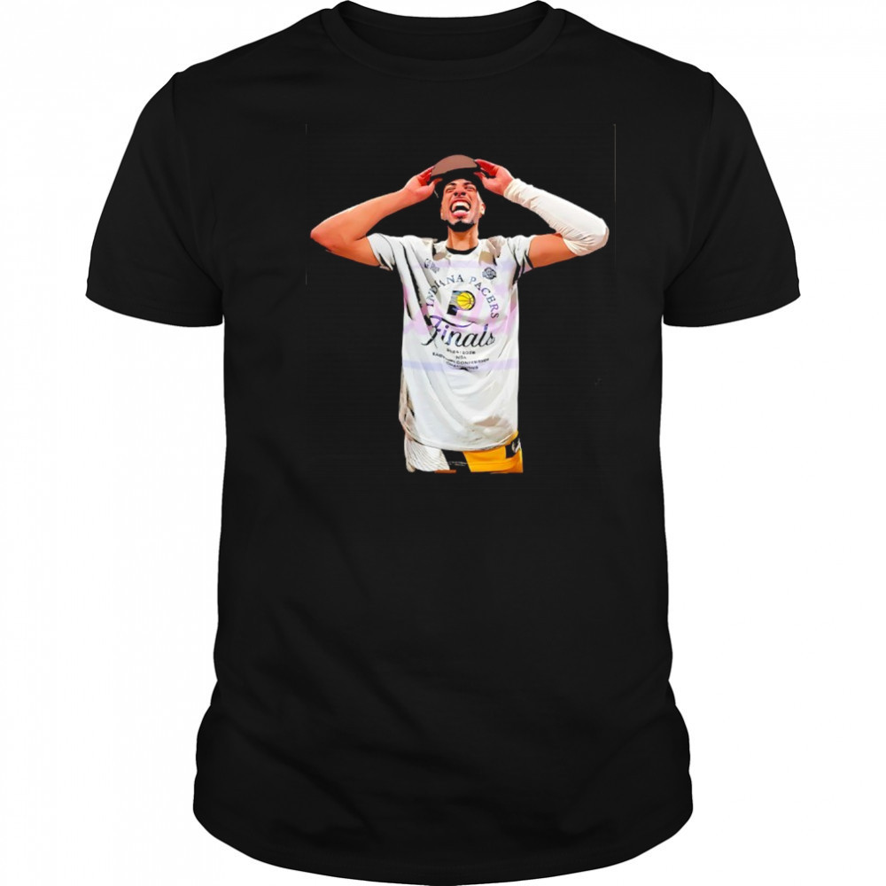 Tyrese Haliburton Indiana Pacers 2025 Finals celebration shirt