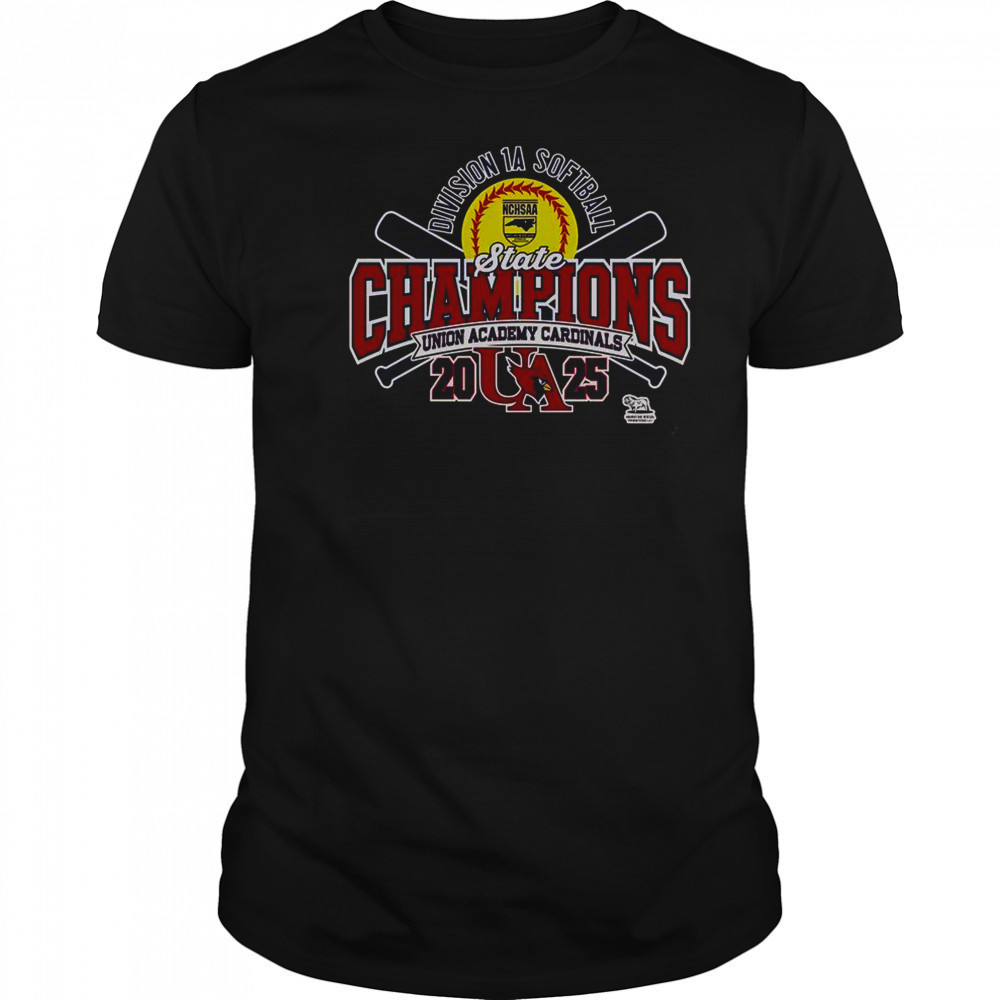 Union Academy Cardinals 2025 NCHSAA Women’s 1A Softball State Champions T-Shirt