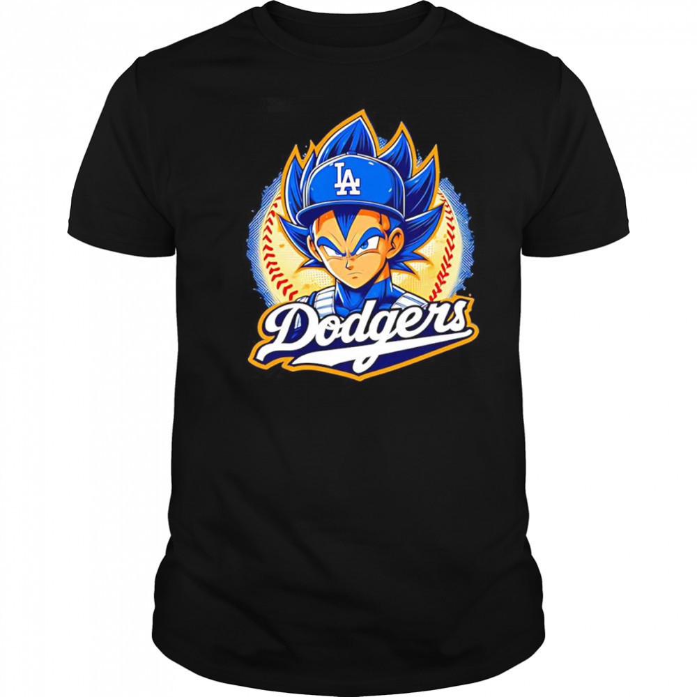 Vegeta Dragon Ball Z Dodgers baseball shirt