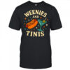Weenies and Tinis Retro Hotdog Martini Party Art T Shirt