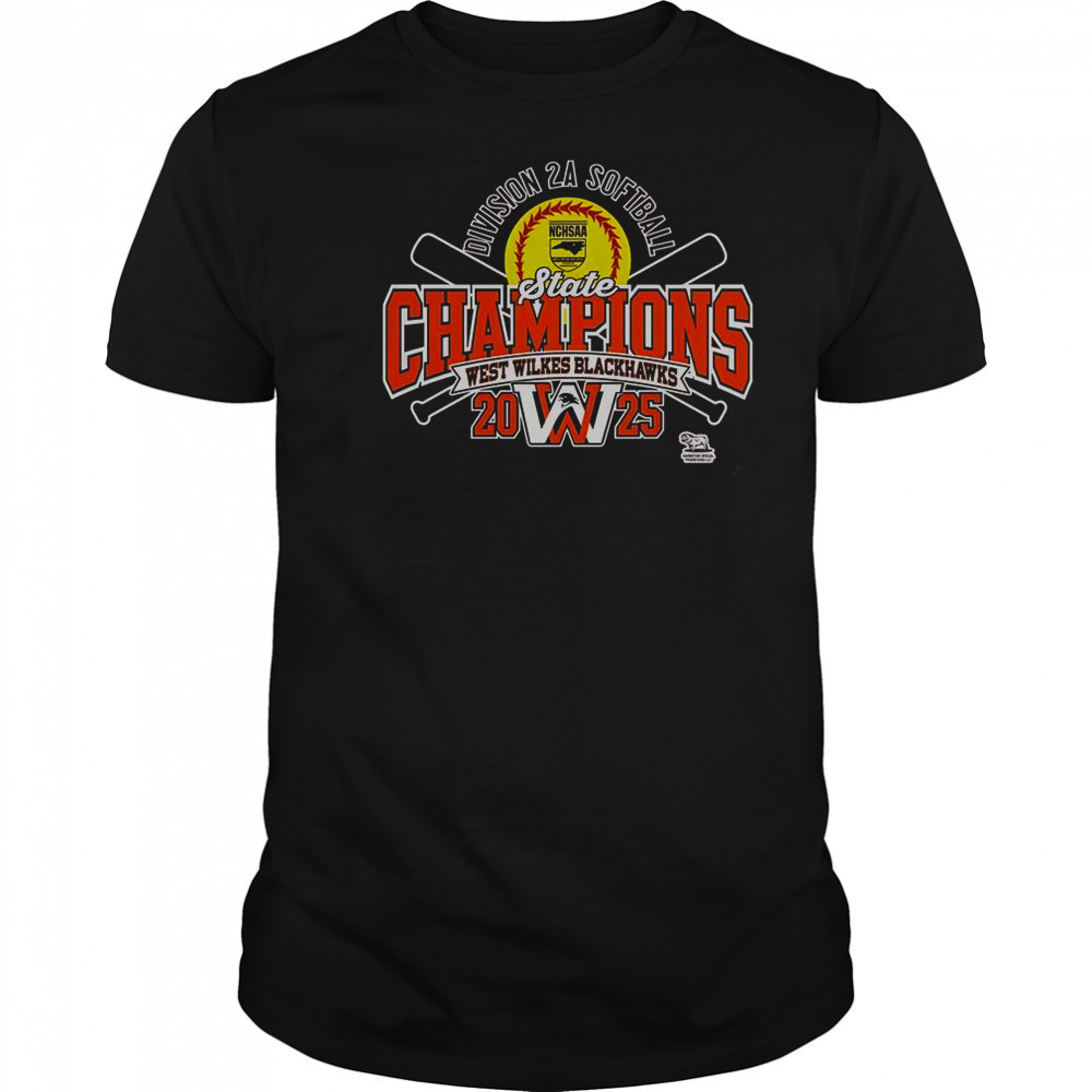 West Wilkes Blackhawks 2025 NCHSAA Women’s 2A Softball State Champions T-Shirt
