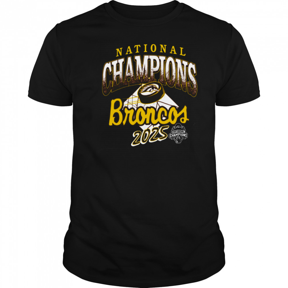 Western Michigan Broncos Brown 2025 National Men’s Hockey Champions T Shirt