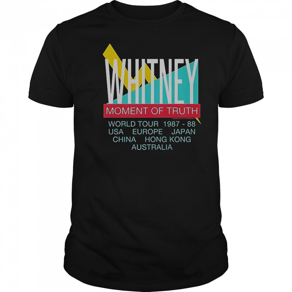 Whitney Houston Moment Of Truth World Tour 1987 88 T-Shirt
