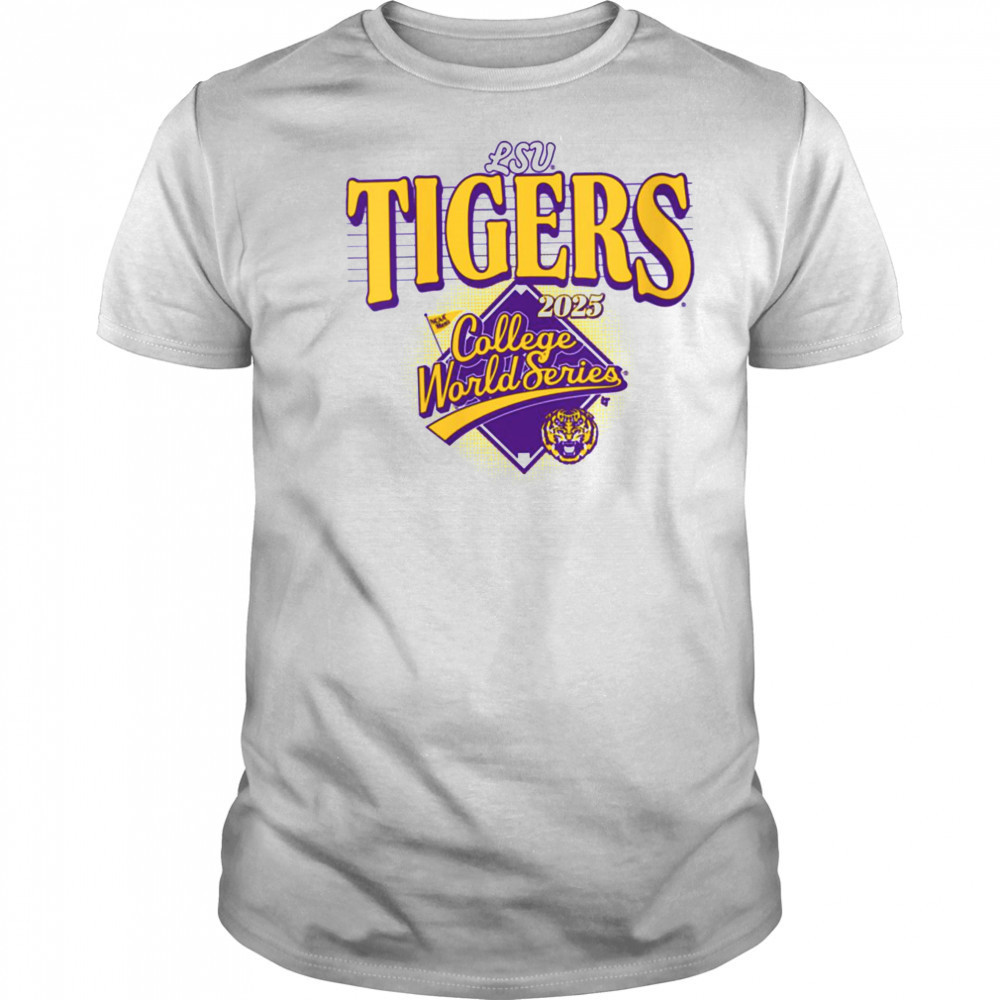 Womens LSU Tigers 2025 College World Series NCAA Baseball V Neck T Shirt