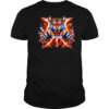 X burning Tiger cute funny animal shirt