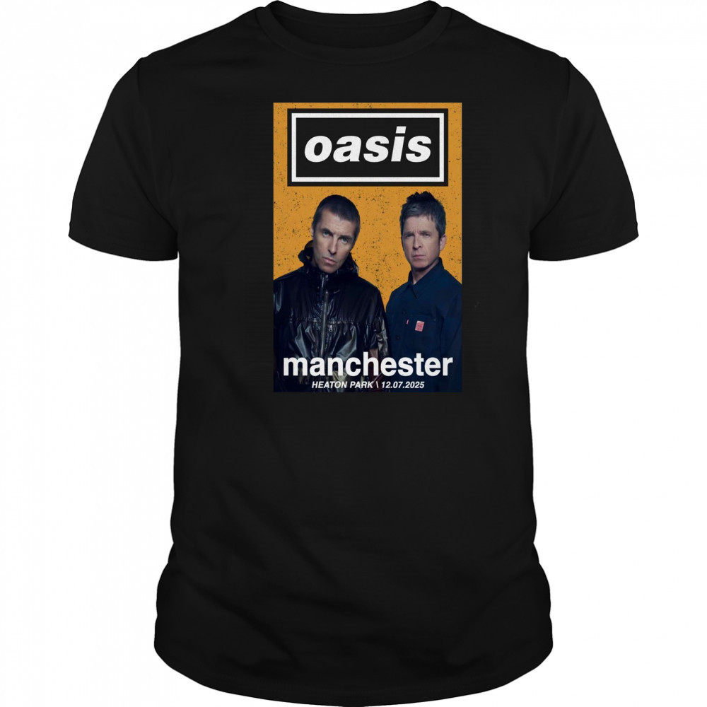 12 Jul 2025 OASIS Manchester UK Tour Poster T-Shirt