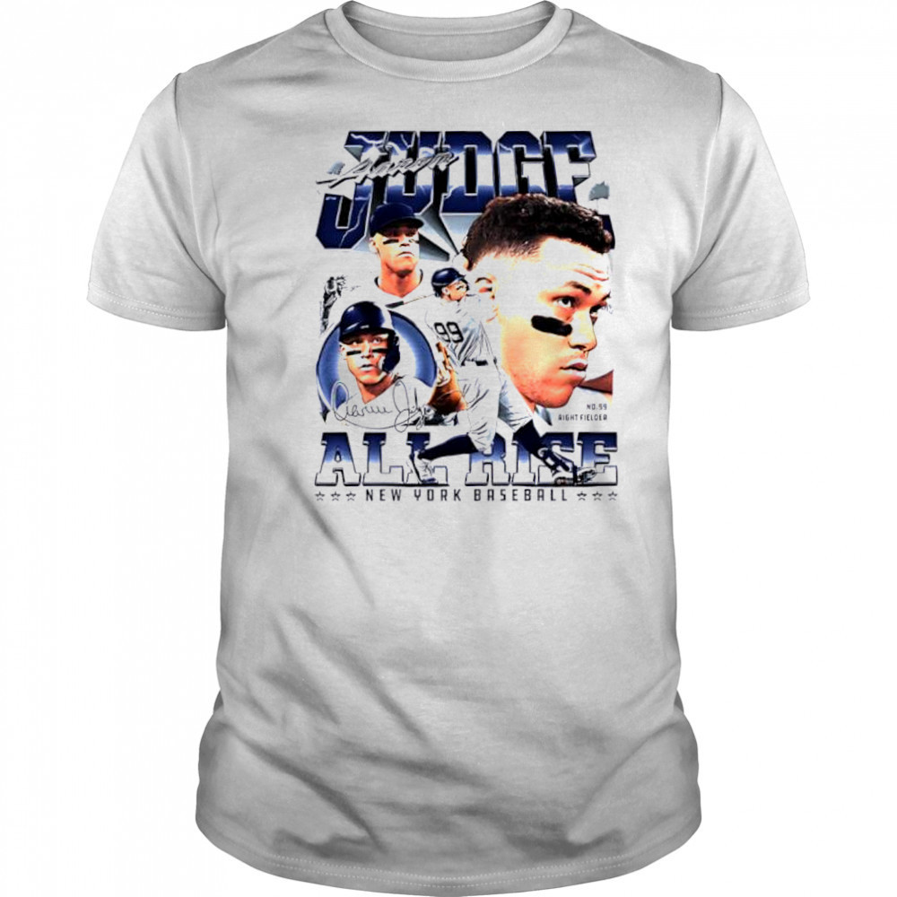 Aaron Judge New York baseball signature no 99 retro shirt