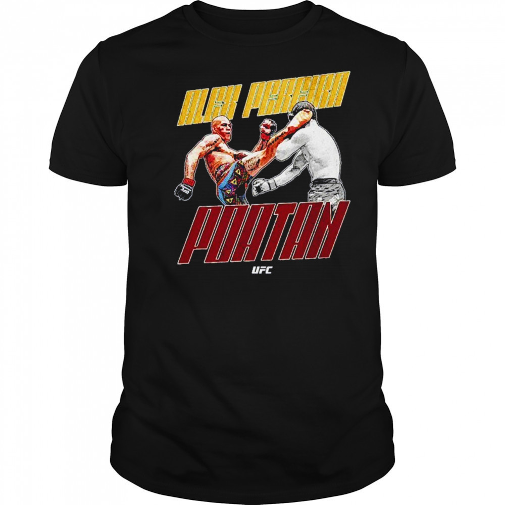 Alex Pereira poatan head kick UFC shirt