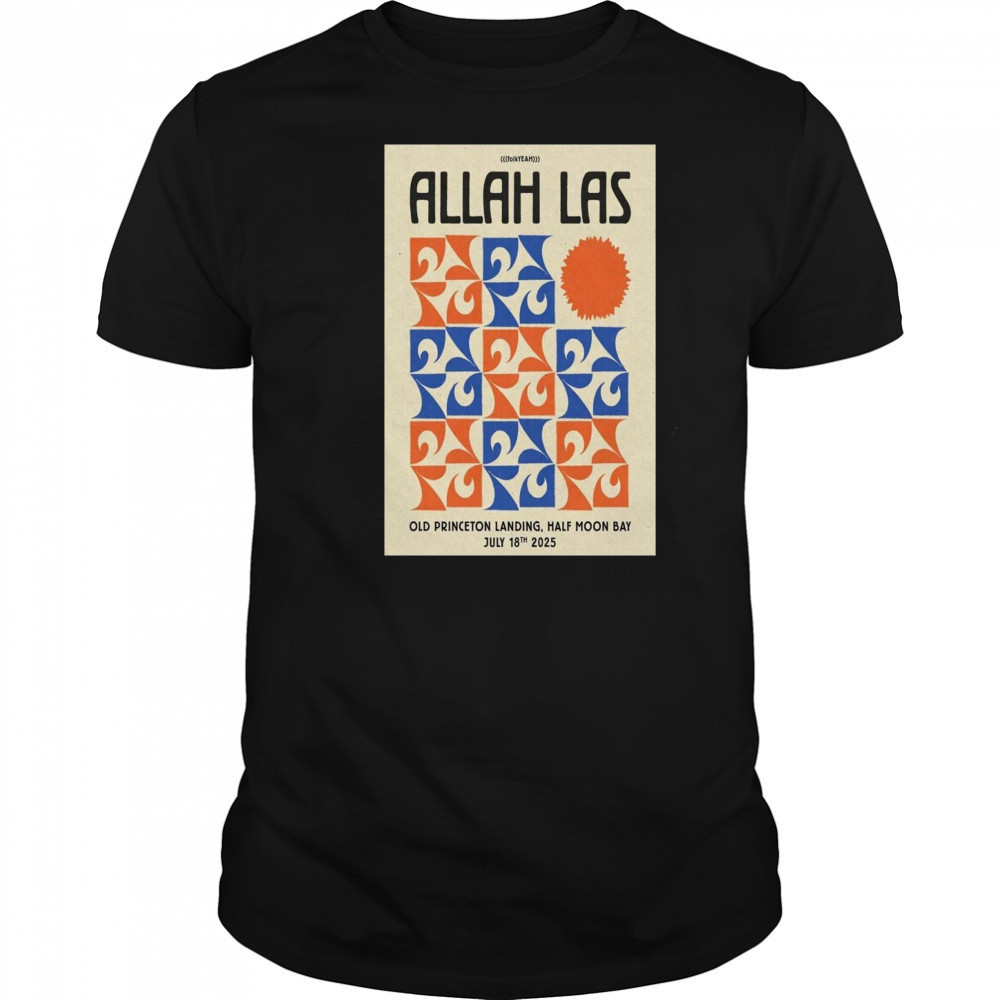 Allah-Las Half Moon Bay CA July 18 2025 Concert Poster T-Shirt