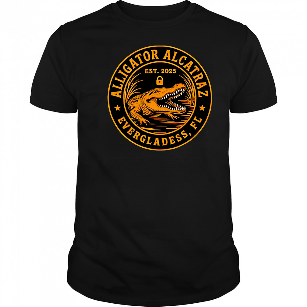 Alligator Alcatraz Florida Everglades est 2025 parody shirt