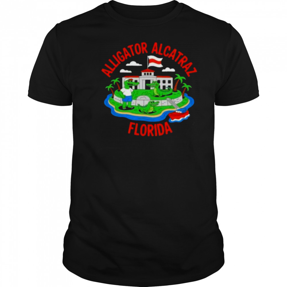 Alligator Alcatraz Florida Prison Island cartoon shirt