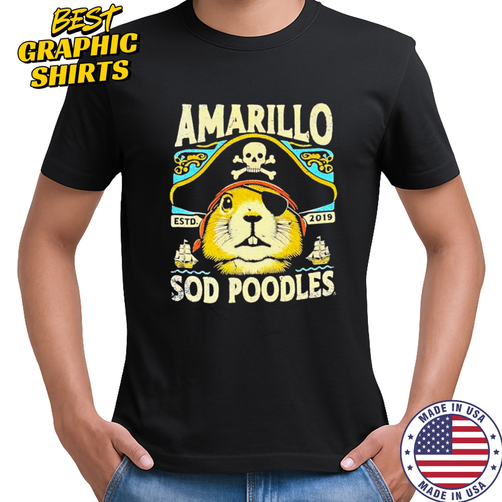 Amarillo Sod Poodles Prairie Dog Pirate shirt