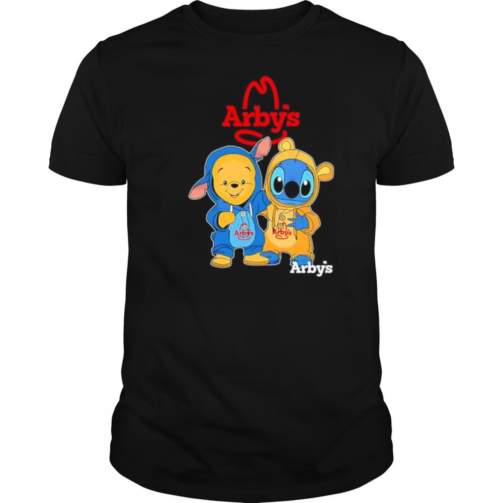 Arby’s pooh and stitch friends shirt