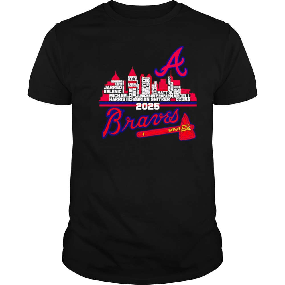 Atlanta Braves 2025 skyline name shirt