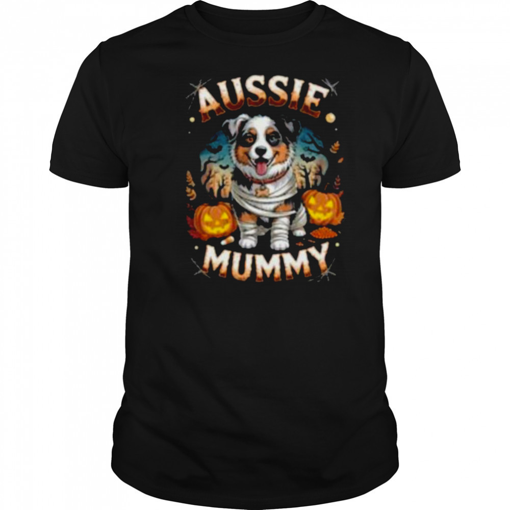 Aussie Mummy Halloween Costume Dog Owner Australien Shepherd Pullover Shirt