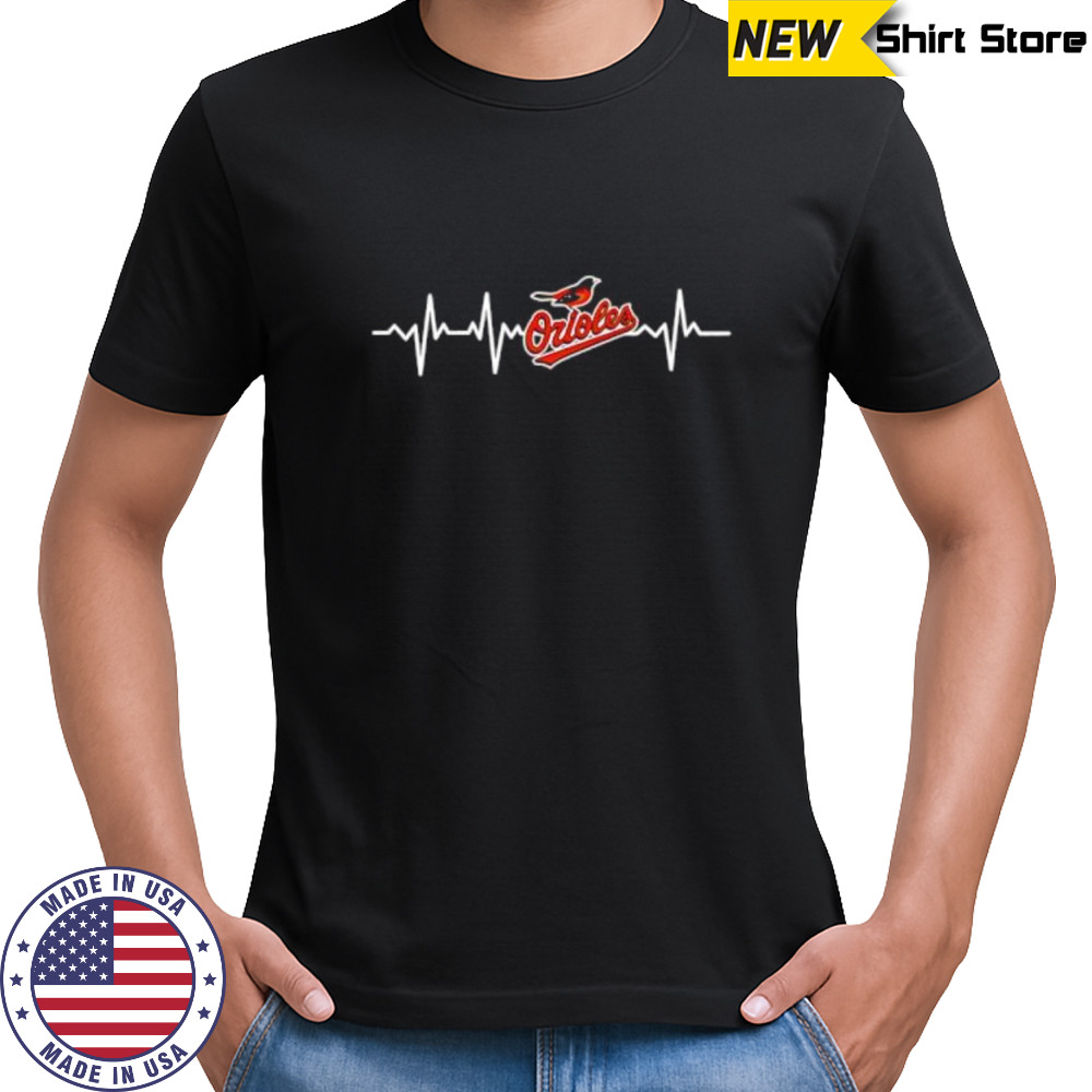 Baltimore Orioles Baseball Heart Beat shirt