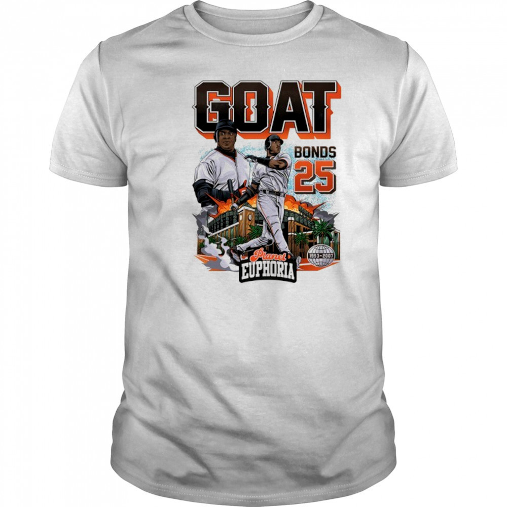 Barry Bonds GOAT San Francisco Giants baseball graphic shirt