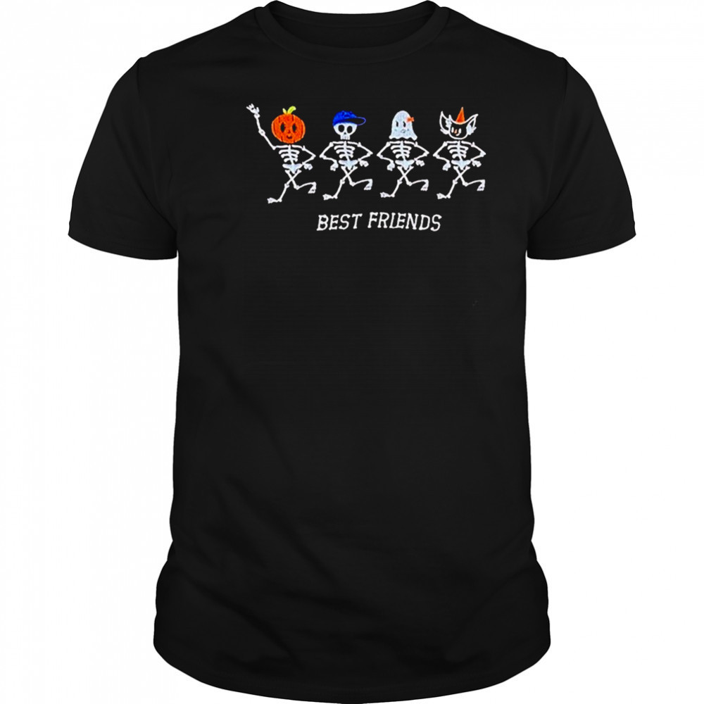 Best Friends Skeletons Halloween T-shirt