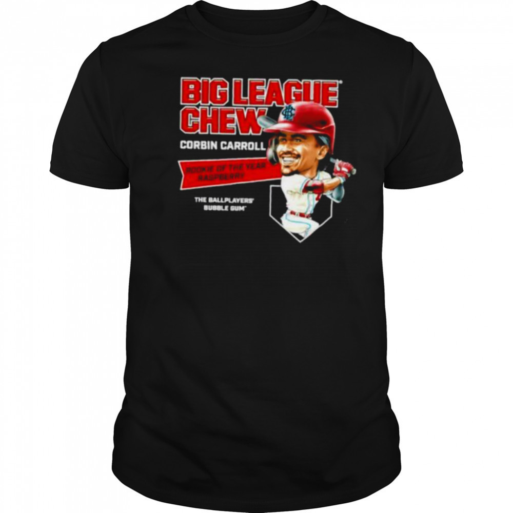 Big League Chew Corbin Carroll Rookie of The Year Raspberry The Ballplayers Bubble Gum shirt