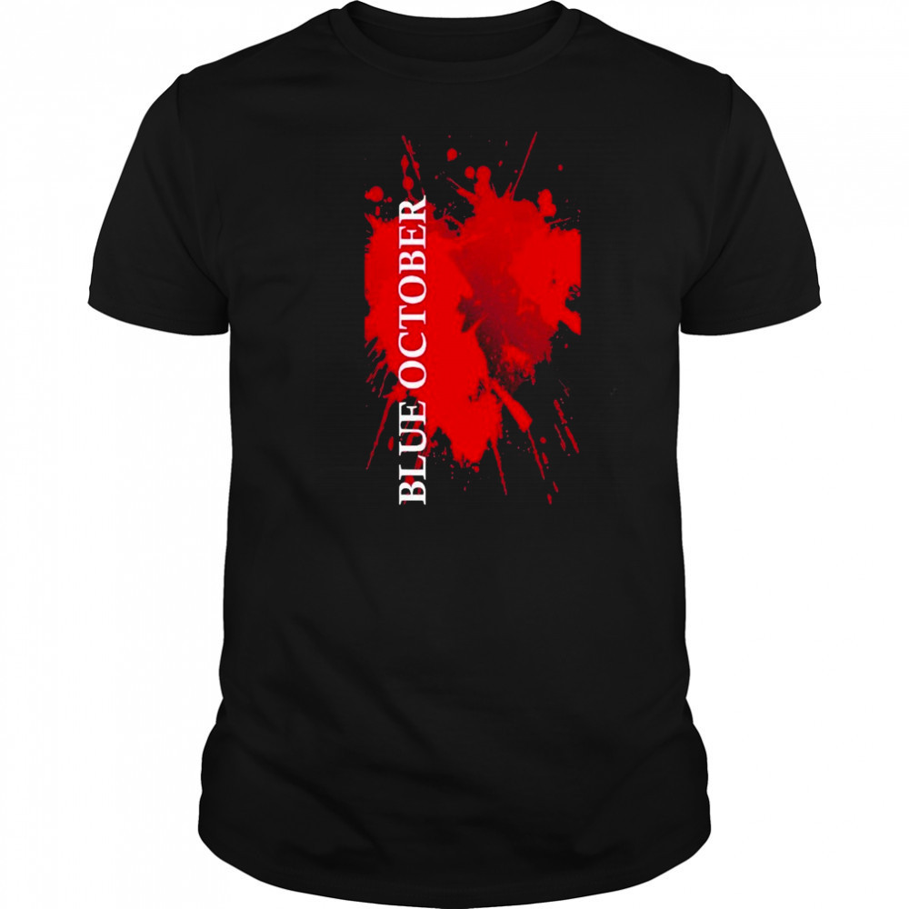 Blue October Splatter Heart T-shirt