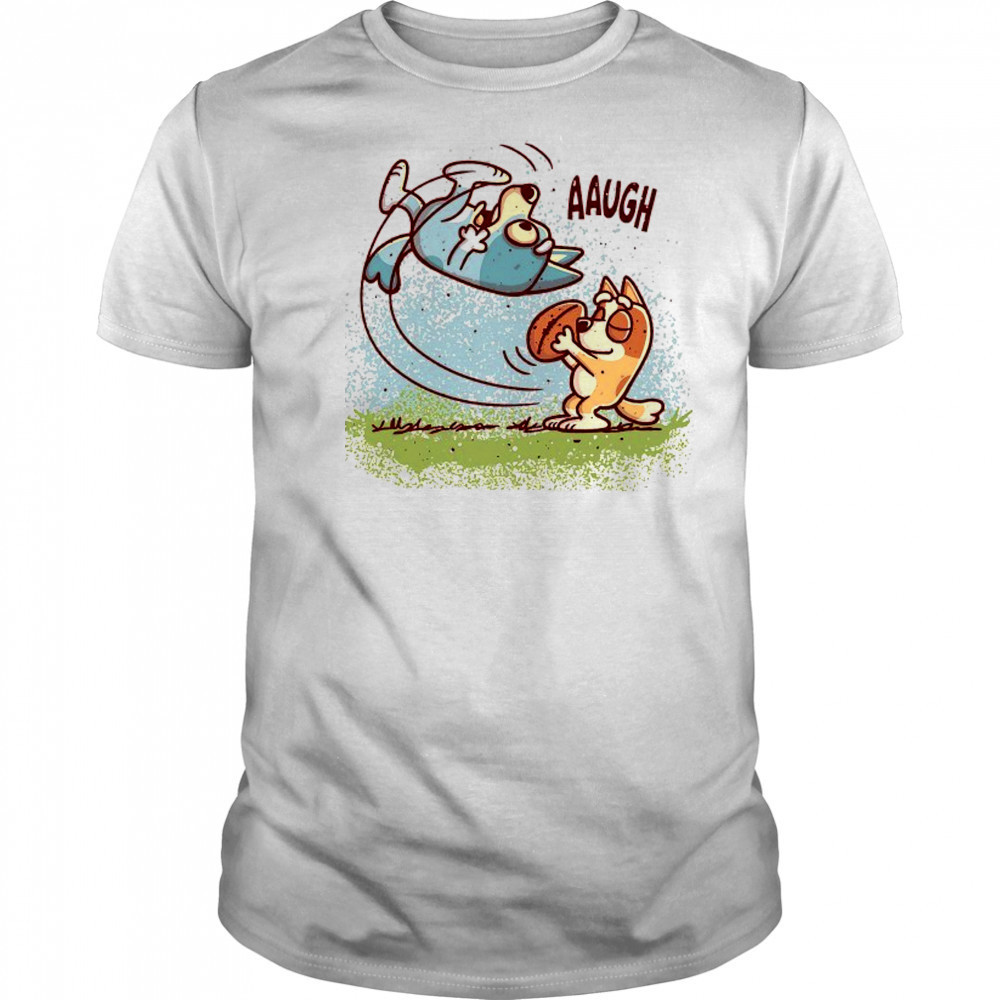 Bluey and Bingo X Peanuts Football Heelers shirt