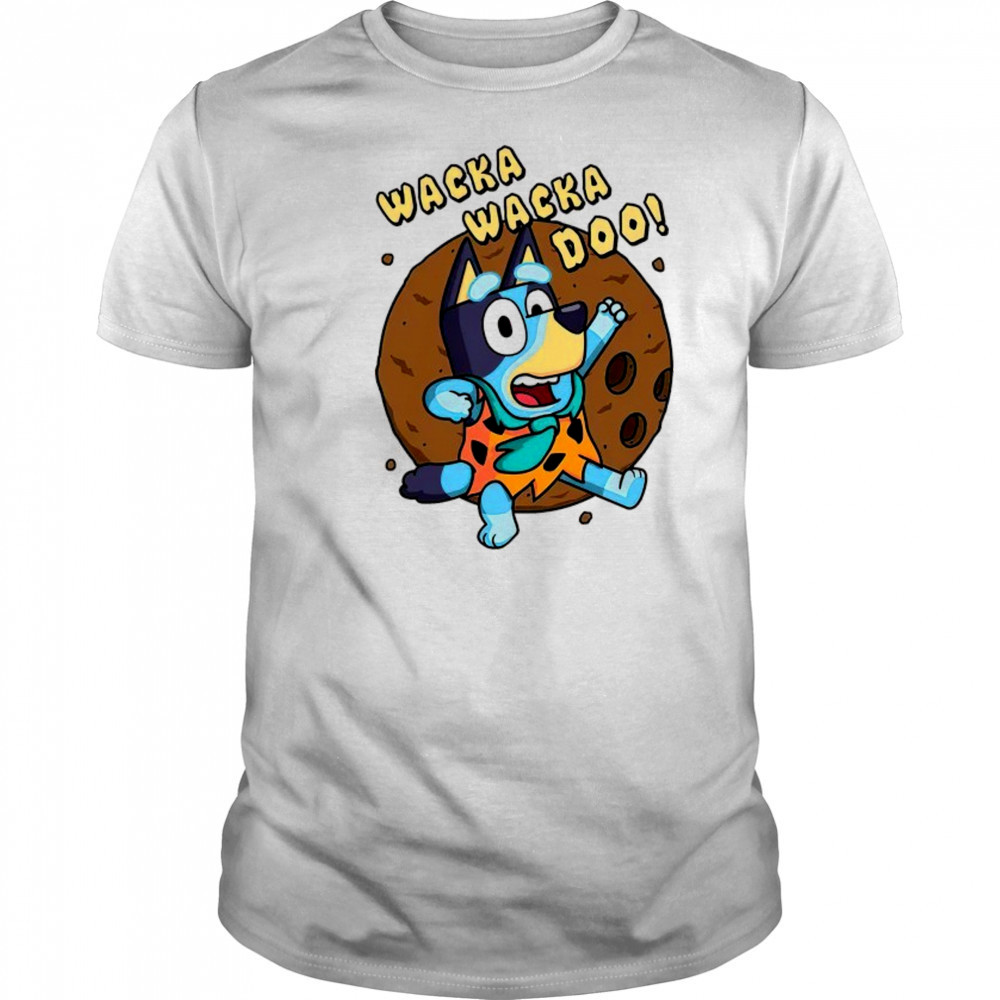 Bluey as Fred Flintstone wacka wacka doo shirt