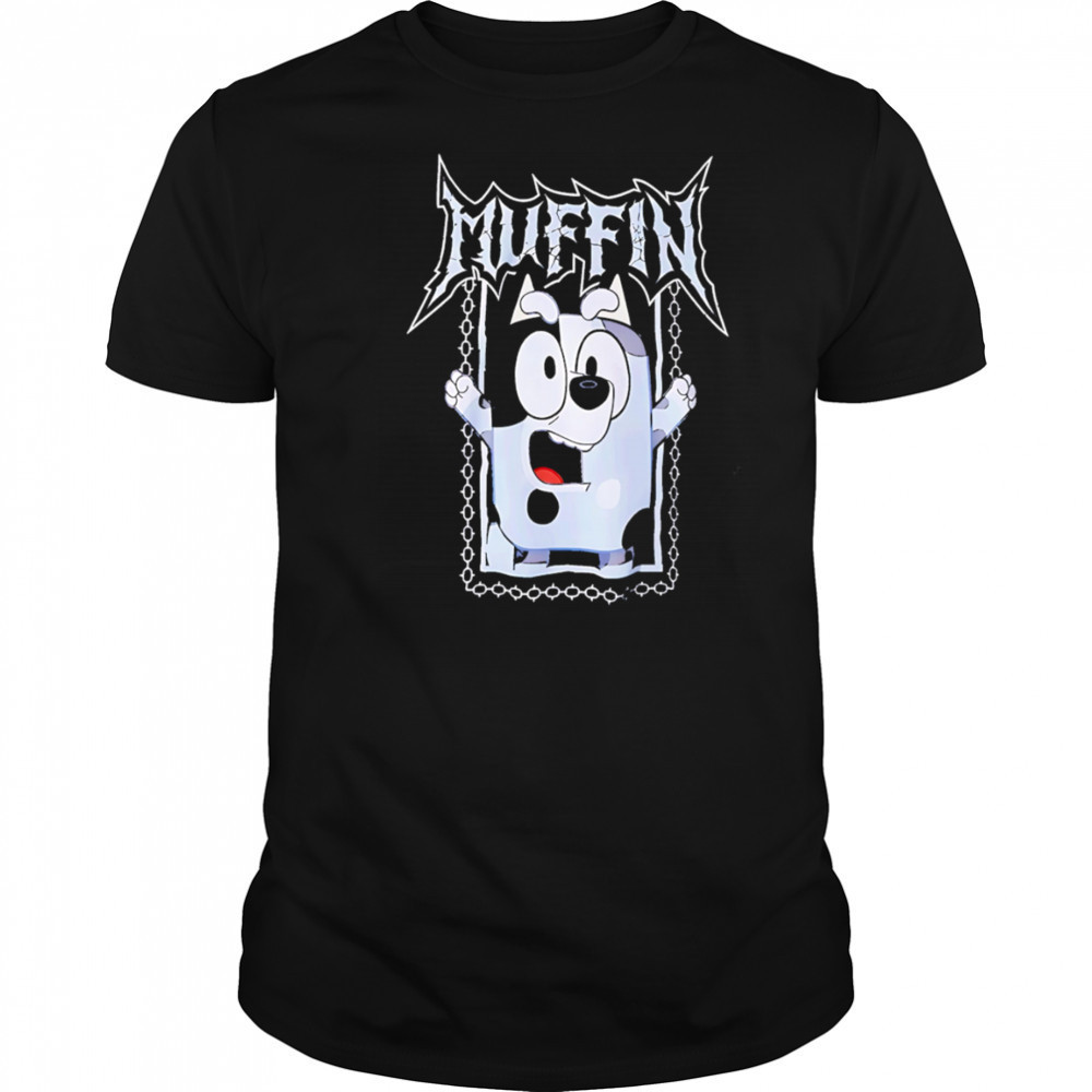 Bluey muffin metal tie dye shirt