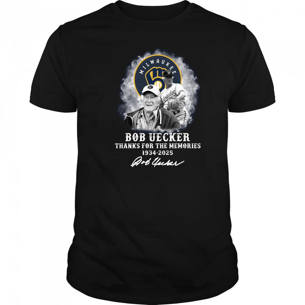 Bob Uecker Thank For The Memories 1934 2025 Signature T-Shirt