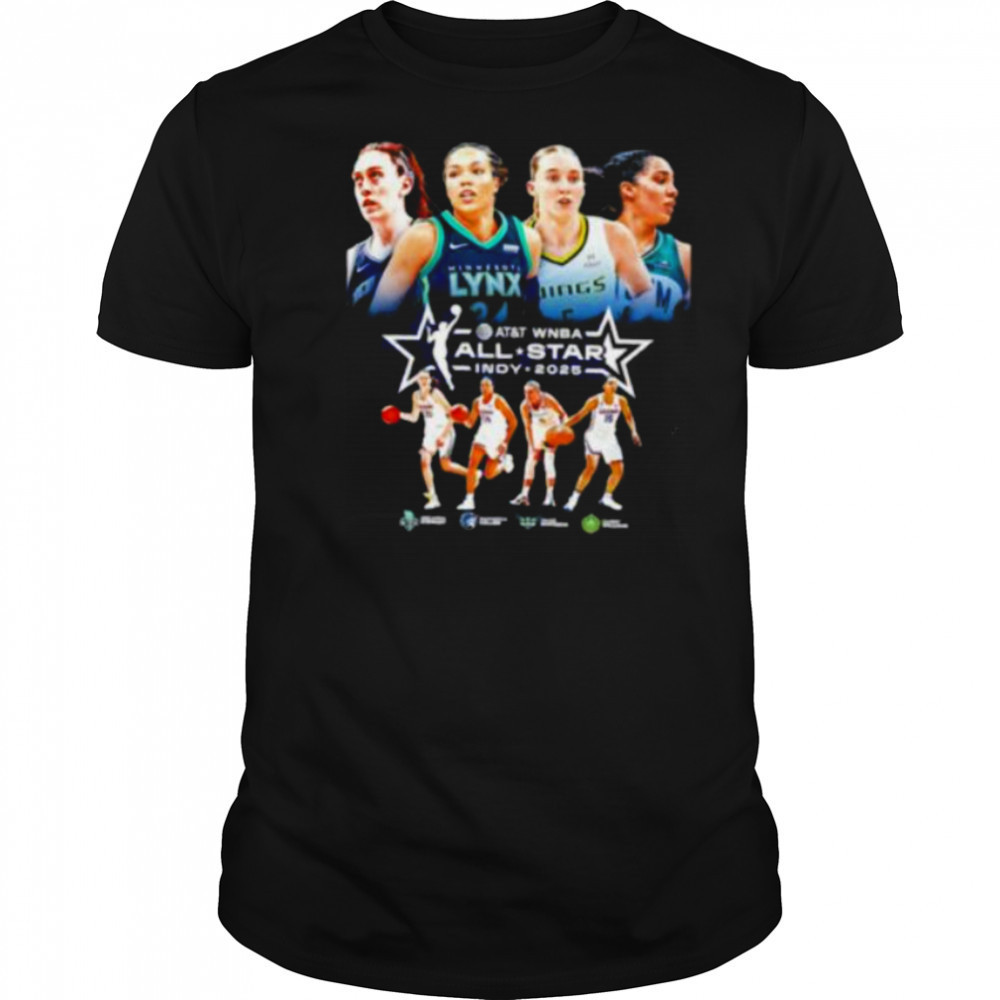 Breanna Stewart Napheesa Collier Paige Bueckers and Gabby Williams Indy 2025 WNBA All Stars shirt